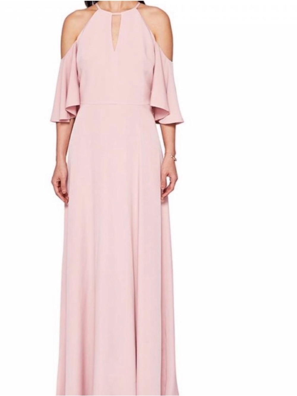 Ted Baker London Blush Pink One-Shoulder Maxi Gown